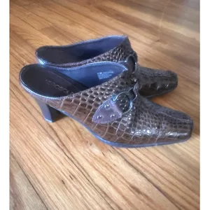 Aerosoles Leather Heeled Mules Buckle Accent – Comfort Style 7.5M thumbnail 7
