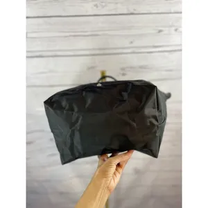 Longchamp Le Pliage Small Black Tote Bag Black Embroidered Nylon Handbag thumbnail 7