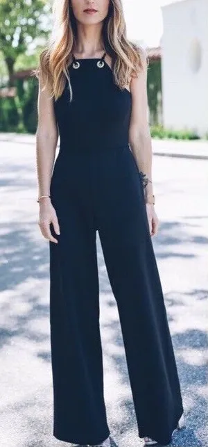 Express black business casual wide leg Jumpsuit thumbnail 1