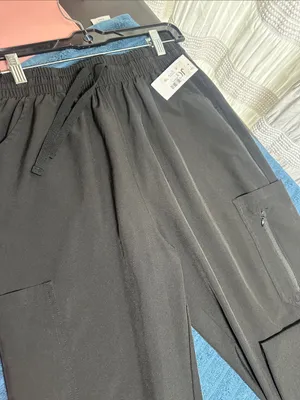 Black Elastic-Waist Scrub Pants Sz M NWT thumbnail 2