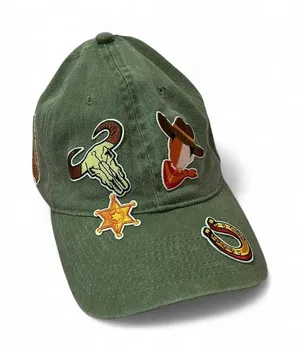 Cowboy‎ Hat Olive Otto Flex Western Embroidered Skull Horseshoe Sheriff Star thumbnail 1