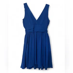 Charlotte Russe Navy Blue Mini Dress Size Small | Sleeveless V-Neck Fit & Flare thumbnail 3