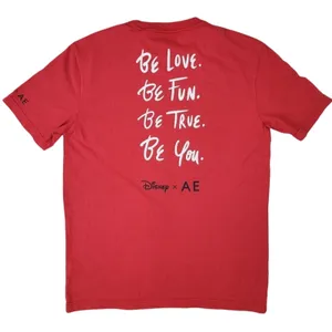 Disney x AE American Eagle Mickey Mouse‎ Fireworks Graphic Red T-Shirt thumbnail 4