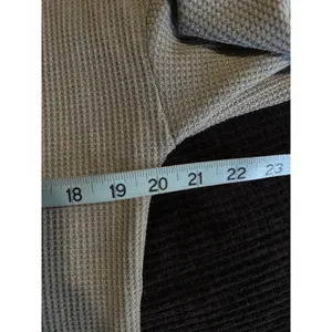 BTFBM Green Thermal Long Puff‎ Sleeve Top Big Buttons Size Medium Crew Soft thumbnail 6