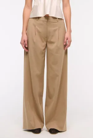 Zara wide leg Tan trousers thumbnail 1