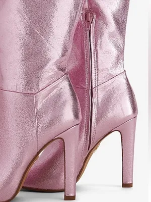 BRIAN ATWOOD x EXPRESS Metallic Pink Over the Knee Boots Size 7 NWT thumbnail 2