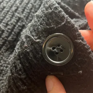 SHEIN Black Button-Up Knit Cardigan thumbnail 4