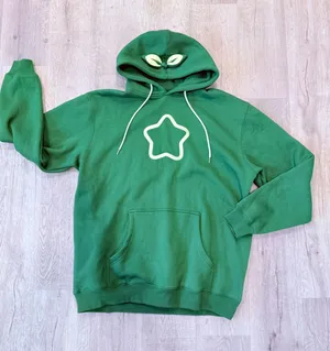 Official Sykkuno Green Sprout Hoodie Star Leaf Embroidered hoodie shirt xxl thumbnail 1