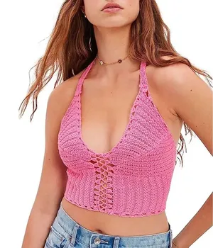 The Summer I Turned Pretty x American Eagle Collab: Pink Halter Top thumbnail 1