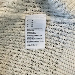 American Eagle Women Tunic Sweater M Ivory Large‎ Loop Open Knit Casual Neutral thumbnail 7