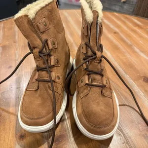 Sorel Boots Women's Size 5 Explorer II Joan Tan Suede Faux Fur Waterproof Snow thumbnail 4
