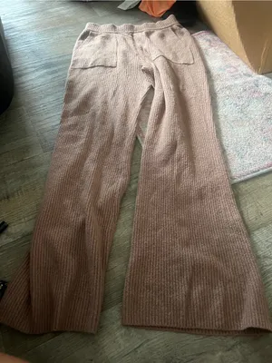 Athleta felicity ribbed Wide Leg Pants Brown Stretchy Knit Relaxed Athleisure thumbnail 10