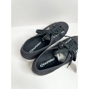 Superga Sneakers Classic Black Canvas Mens‎ Size 8 Lace Up Fashion Shoes NEW thumbnail 8