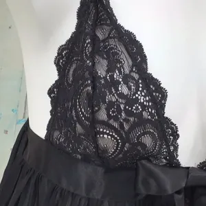 Victoria's Secret Dress M Baby Doll Sheer Lace Ribbon Lingerie Black Sexy Intimate thumbnail 5