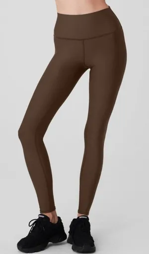 Alo Airlift Winter Warm High-Waist Leggings Espresso Hi-Rise Brushed Fleece Pant thumbnail 1
