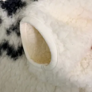 Abercrombie & Fitch Sherpa Fleece Quarter Zip Fair‎ Isle Pullover Cream Small thumbnail 5