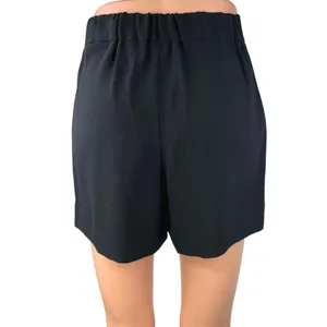 Aritzia Babaton Women's Black High Rise Pleated Pull On Elastic Waist Shorts 0 thumbnail 4