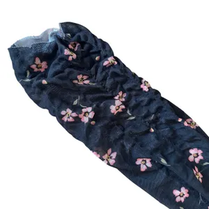 AFRM Black Floral Off the Shoulder Mesh Top MEDIUM Ruched Sheer Bodycon Pink $68 thumbnail 10