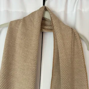EXPRESS Beige Cream Wool & Acrylic Long Scarf thumbnail 2