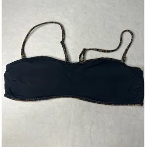 Kendall +‎ Kylie Leopard Print Bandeau Bikini Top Brown Large thumbnail 3