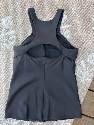Athleta Black Ribbed High-Neck Performance Tank thumbnail 3