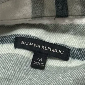Banana Republic‎ Ivory Green Plaid Oversized Shacket Holiday Woolblend M thumbnail 8