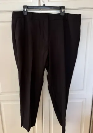 Talbots High-Waist Hampshire Ankle Pants Black 20WP Plus Petite Dress Slacks thumbnail 1