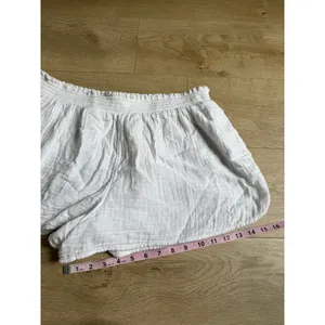 Aerie Gauzy High Waisted Short White Smocked Elastic Waist Beach Loungewear XL thumbnail 6
