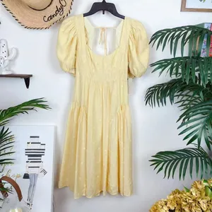 MOON RIVER Midi Tiered Dress - Yellow Size Small NWT thumbnail 2