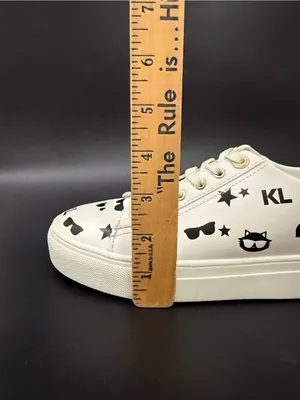 KARL LAGERFELD Cate Choupette Print Black White Women’s Sneakers Size 7M US 37.5 thumbnail 9