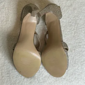 Maripé Heels Womens‎ 9 Gold Sloane Glitter Stiletto Wedding Formal Holiday Party thumbnail 11