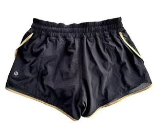 Lululemon Super Squad Short Black Gold Size 6 Run Gym 3" Gym Run Walk thumbnail 4