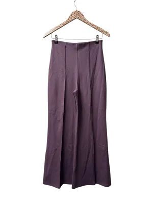 Quince Ultra-Stretch Ponte Super Wide Leg Pants Dark Orchid Purple Small thumbnail 3