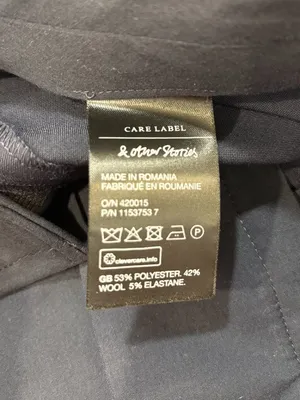 🌟 & Other Stories 🌟 Wool Blend Pleated Wide Leg Trouser Pant Navy Sz 34 thumbnail 5