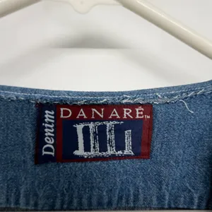 Vintage‎ Danare Denim Beaded Lace Vest Handmade Embellished Boho Size L/XL thumbnail 5