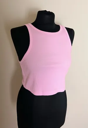 Wild Fable Pink Ribbed Cropped Tank Top - Women thumbnail 1