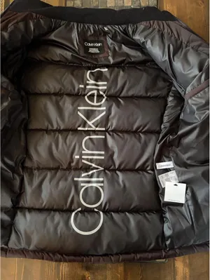 Vintage Y2K Calvin Klein Oversized Burgundy Puffer Retro 00s Jacket size small thumbnail 8