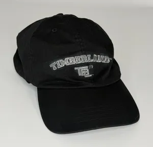 Vintage 90's Timberland Logo Black Baseball Cap Adjustable Hat Cotton Women thumbnail 1