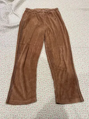 Nike Brown Velour Cropped Lounge Pants thumbnail 1