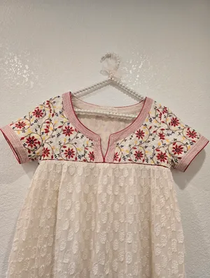 Anthropologie Payal Jain Embroidered Dress Fine Cotton S thumbnail 3