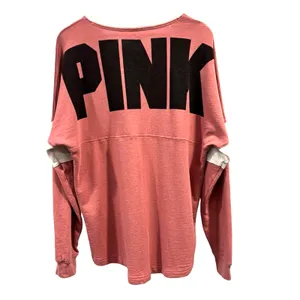 Victoria's Secret PINK Varsity V-Neck Long Sleeve Oversized Cozy Sweatshirt, M thumbnail 2