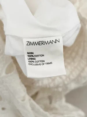 Zimmermann White Eyelet Lace Long Sleeve Romper thumbnail 6