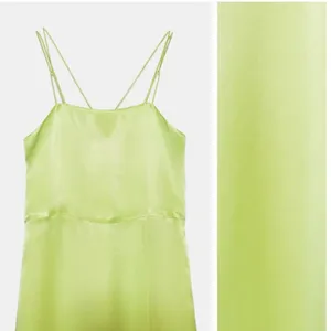 Zara Satin lime green dress Xs thumbnail 15