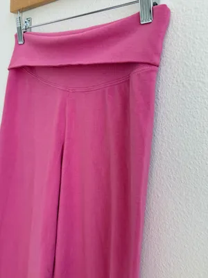 Brandy Melville Pink Priscilla Foldover Wide Leg Pants NWT thumbnail 3