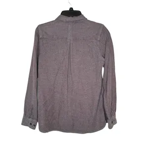 Woolrich Women's Top Button Up Shirt Double Pockets Long Sleeve‎ Purple Plus 24R thumbnail 6