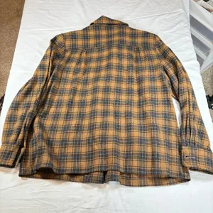 VTG Pendleton womens 49er jacket. Plaid brown, black, 1970s. Size L thumbnail 5