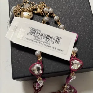 NWT Betsey Johnson Heart Station Necklace thumbnail 5