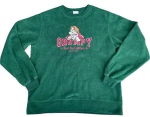 Disney Snow White Seven Dwarfs Grumpy Embroidered Sweatshirt Size Medium PC thumbnail 1
