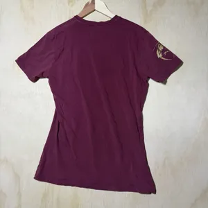 Alphalete Athletics Women's Large Burgundy Gold Logo Graphic Stretch Gym T Shirt thumbnail 7