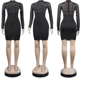 Mesh Party Black nwot bodycon sparkle bling dress thumbnail 6